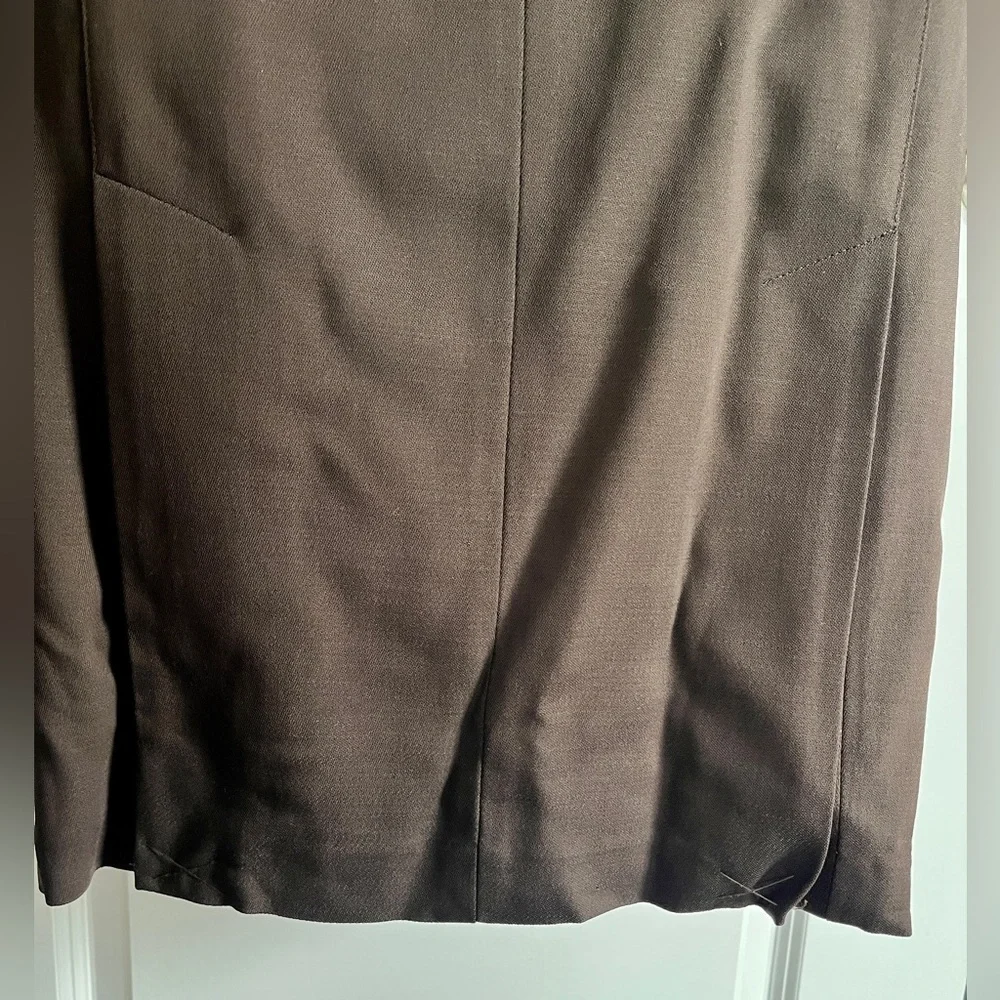 NWT Linda Allard / Ellen Tracy Brown Wool-Blend Skirt, Size 8